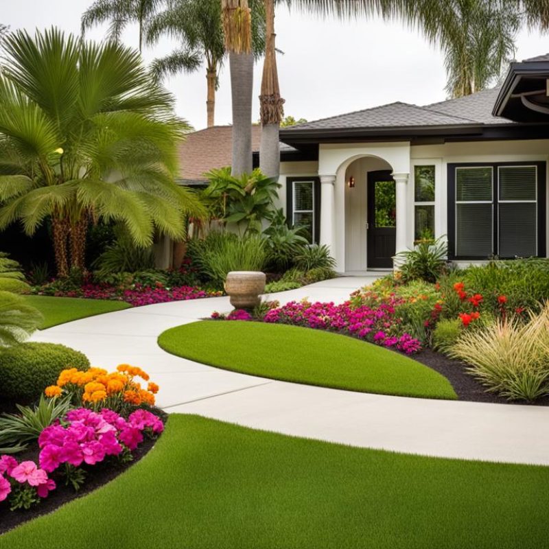 Tropical Garden in Front Yard